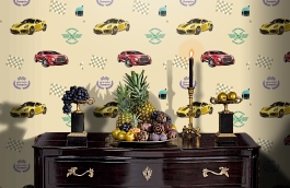 Обои 8909-1 фото в интерьере гостиной превью