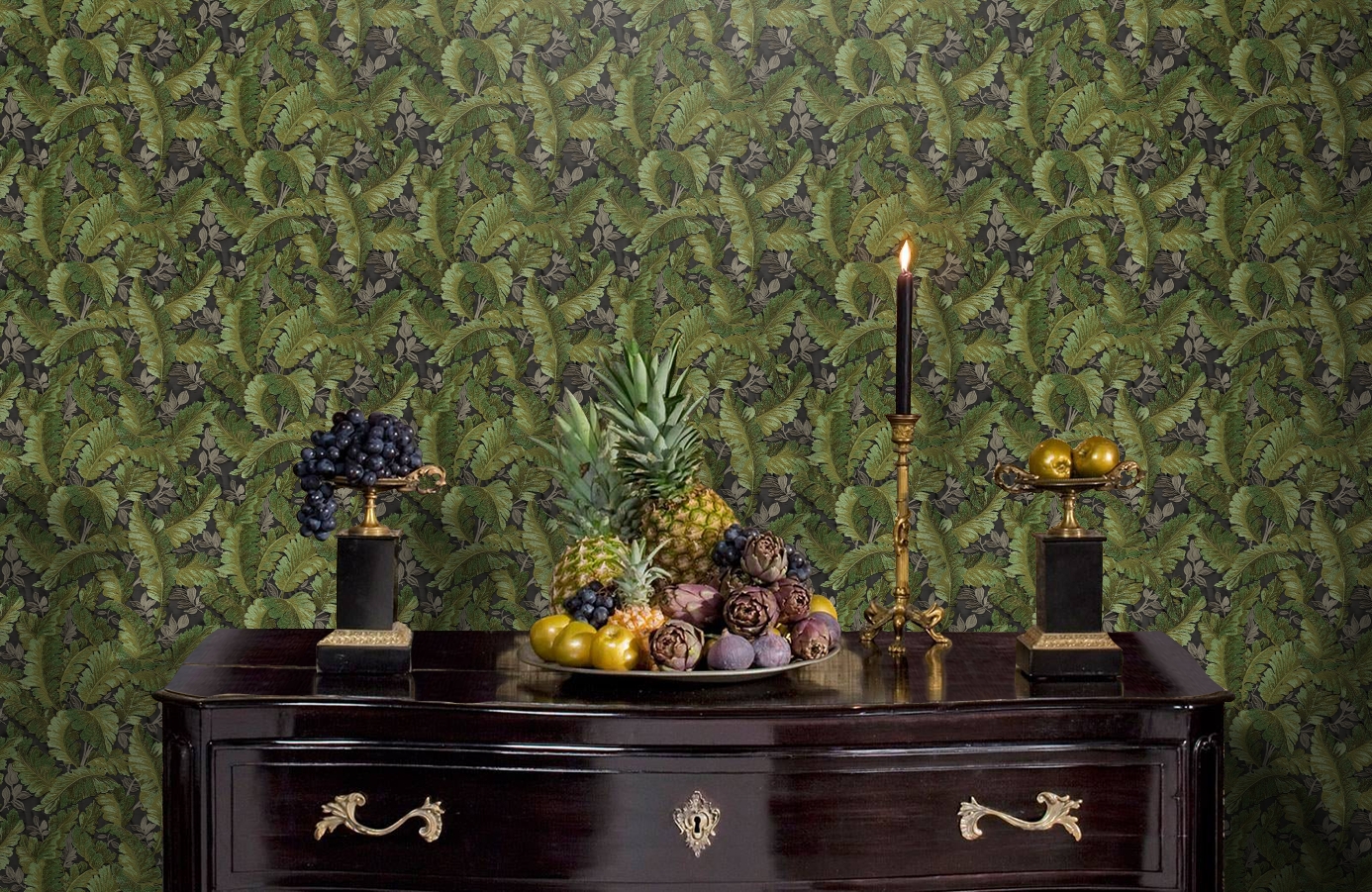 Обои RDT2201-6 фото в интерьере гостиной