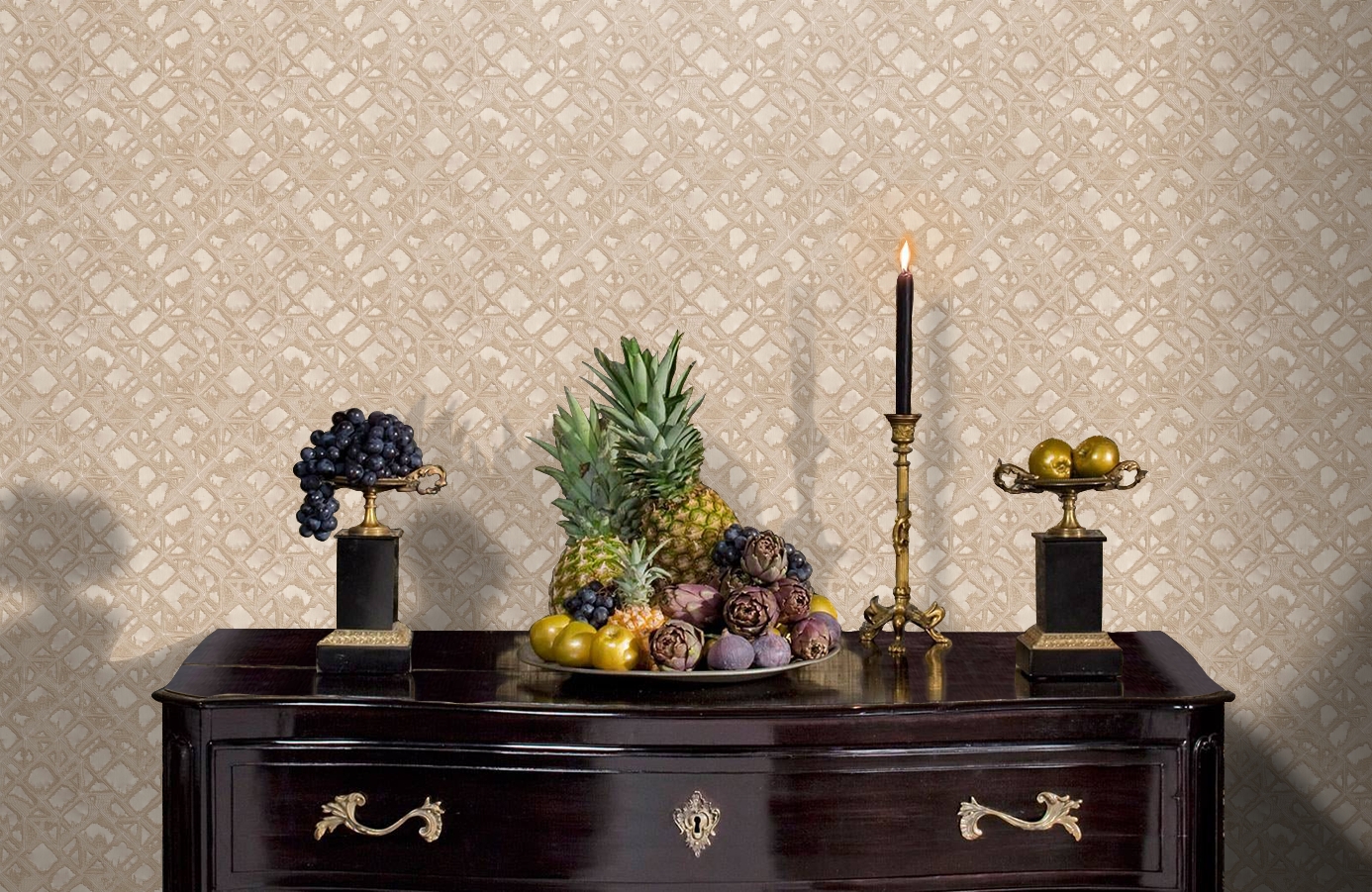 Обои RDT2202-3 фото в интерьере гостиной