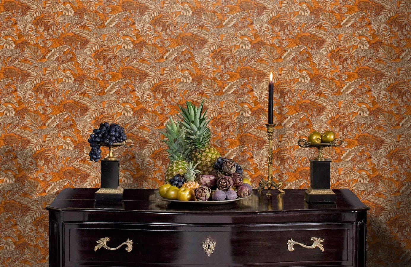 Обои RDT2206-6 фото в интерьере гостиной