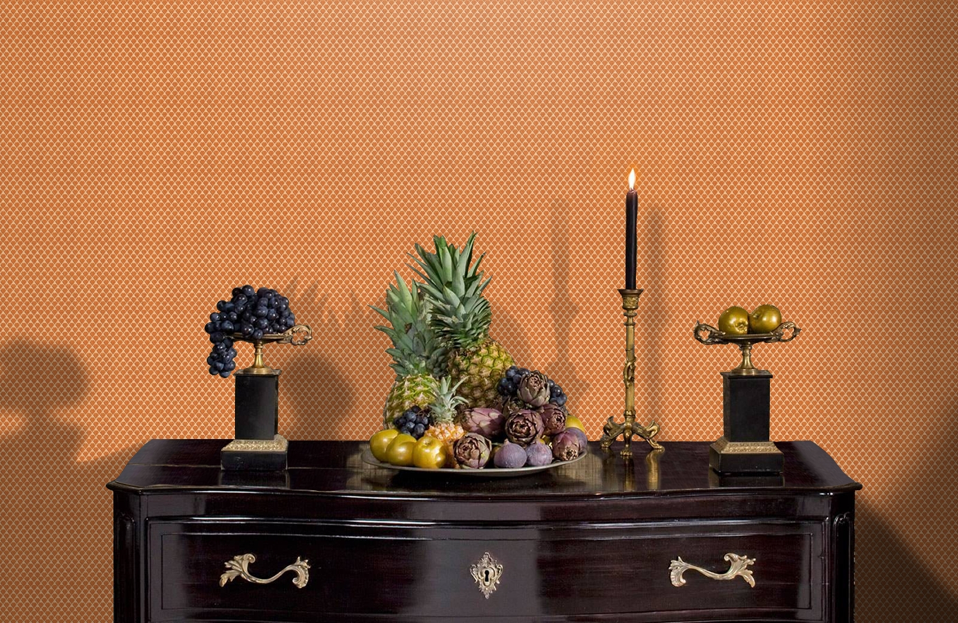 Обои RDT2208-5 фото в интерьере гостиной