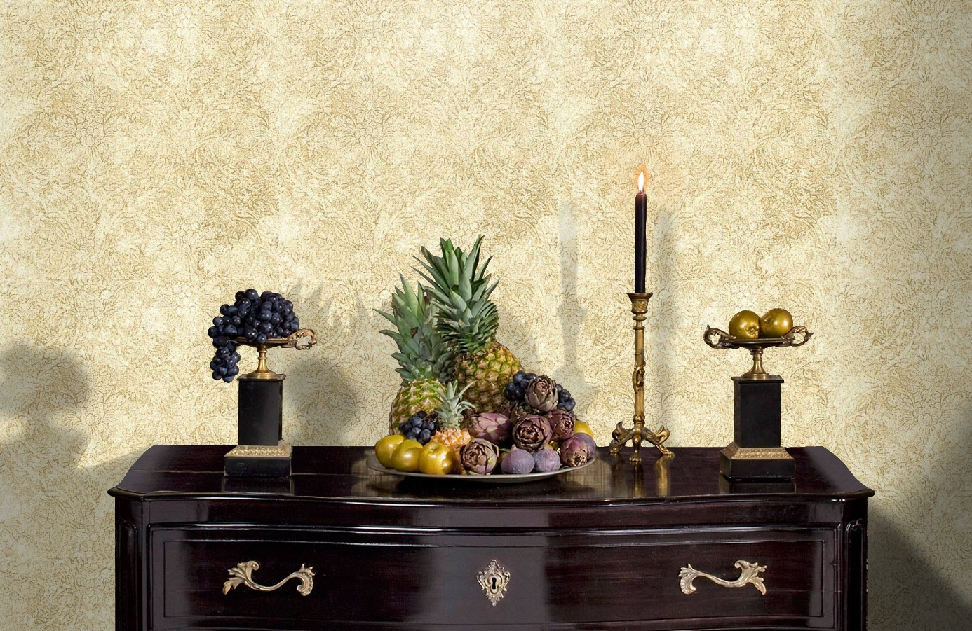 Обои RJC4005-2 фото в интерьере гостиной