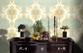 Обои RJC4007-4 фото в интерьере гостиной превью