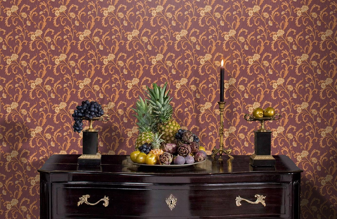 Обои RMH1010-5 фото в интерьере гостиной