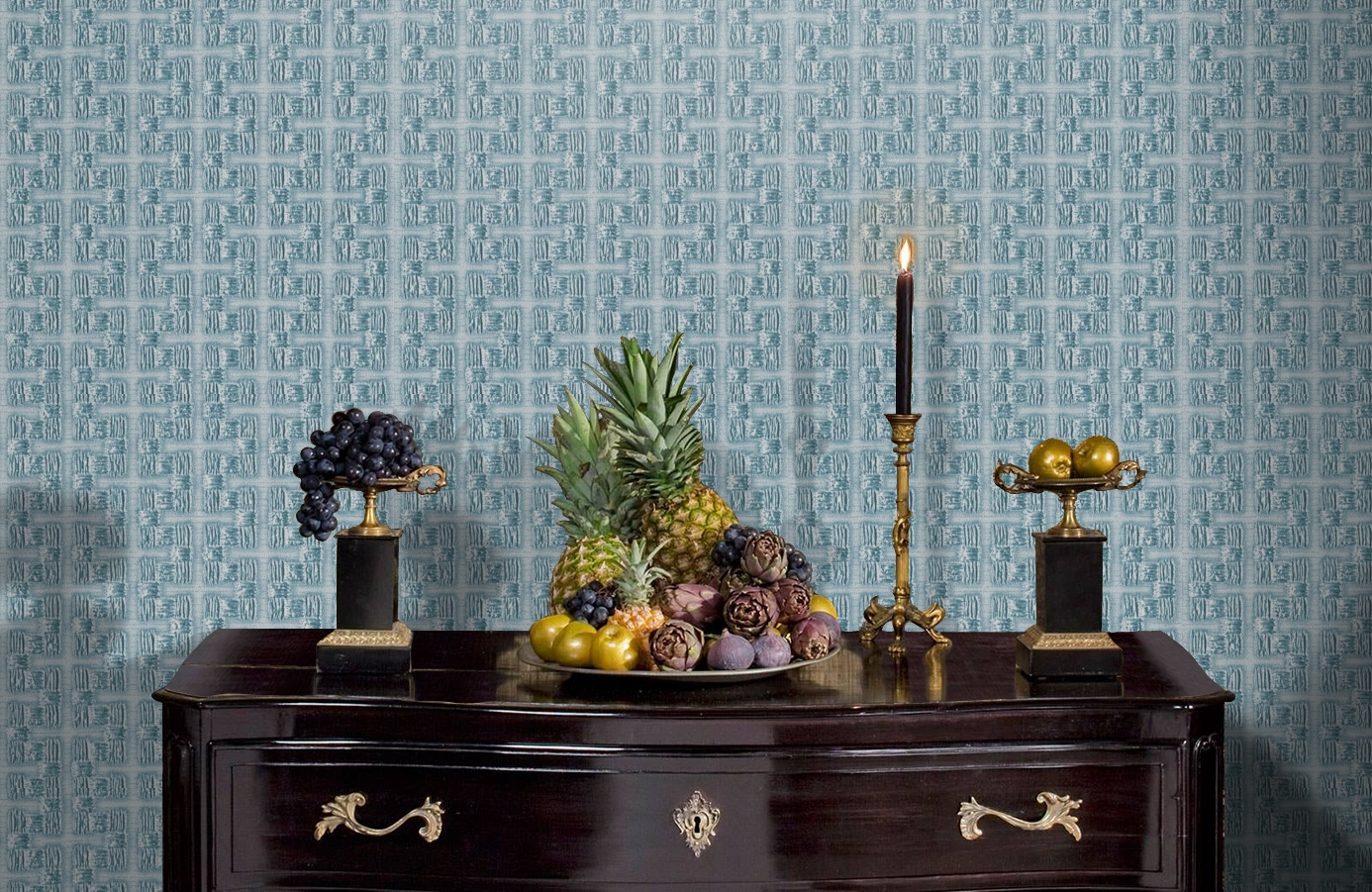 Обои RWT1805-10 фото в интерьере гостиной