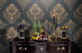 Обои 38014-1 фото в интерьере гостиной превью