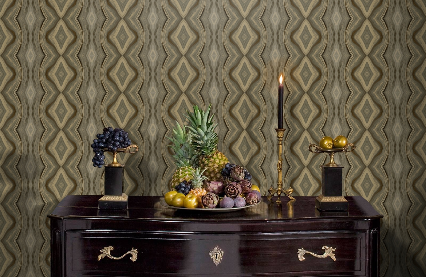 Обои 84116-6 фото в интерьере гостиной