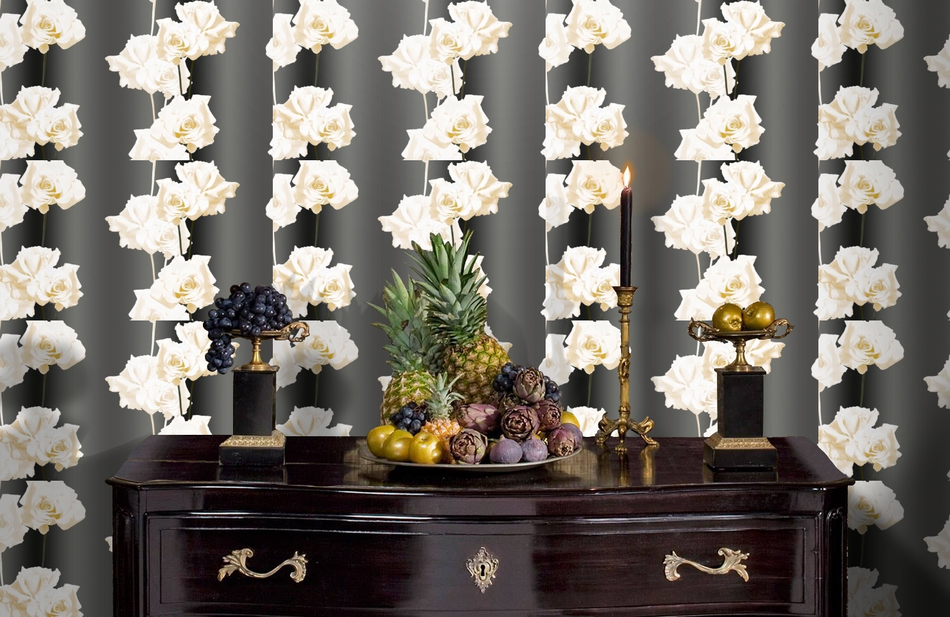 Обои 3D1211 фото в интерьере гостиной