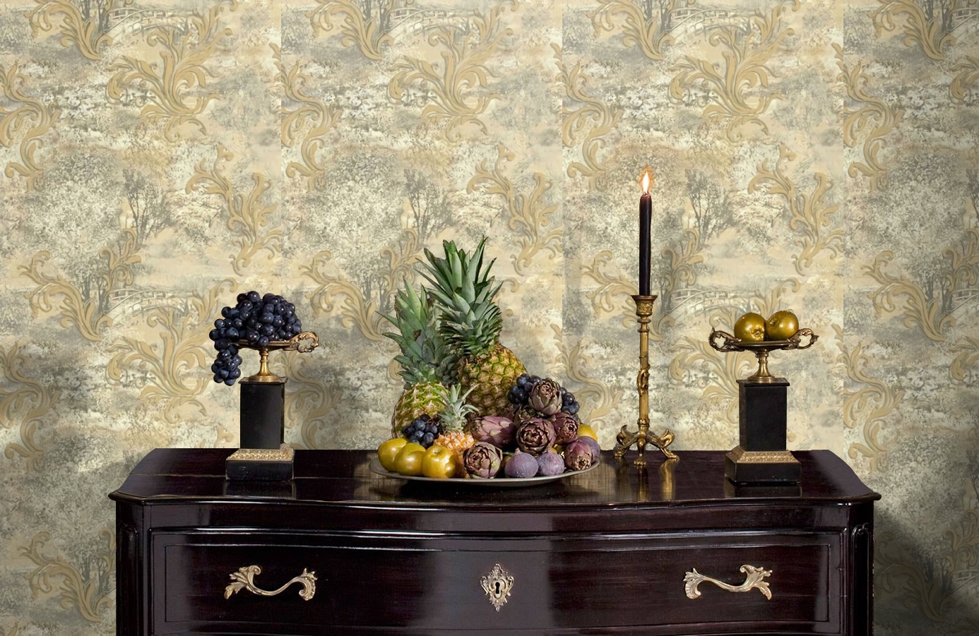 Обои 81575 фото в интерьере гостиной