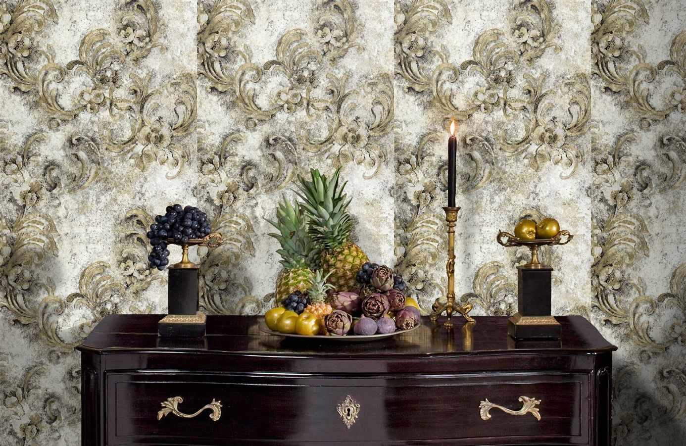 Обои 82546 фото в интерьере гостиной