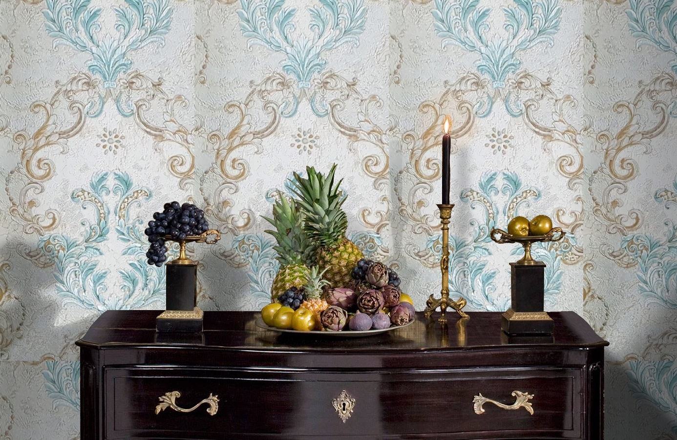 Обои 82804 фото в интерьере гостиной