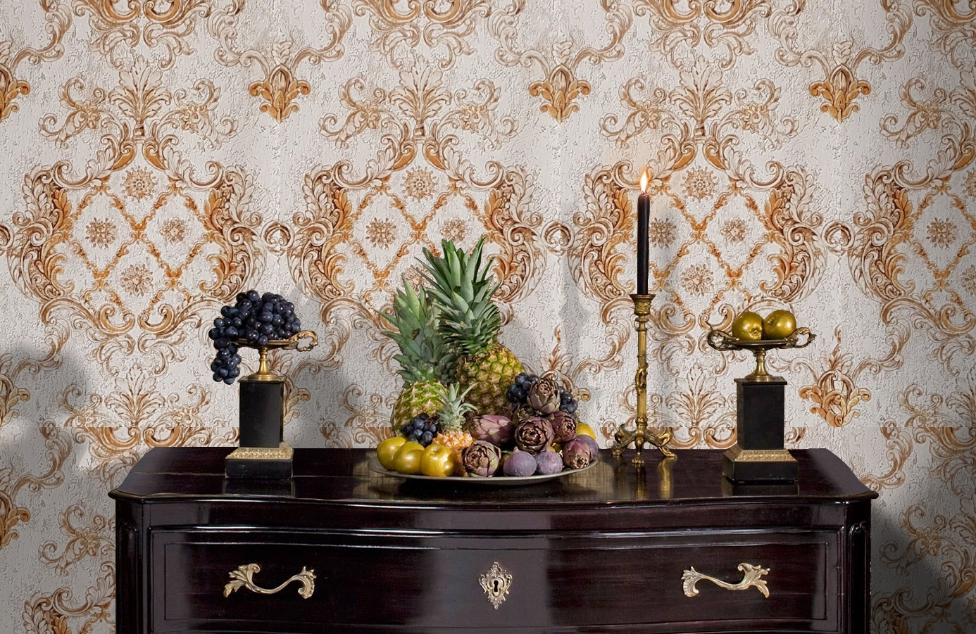 Обои 82858 фото в интерьере гостиной