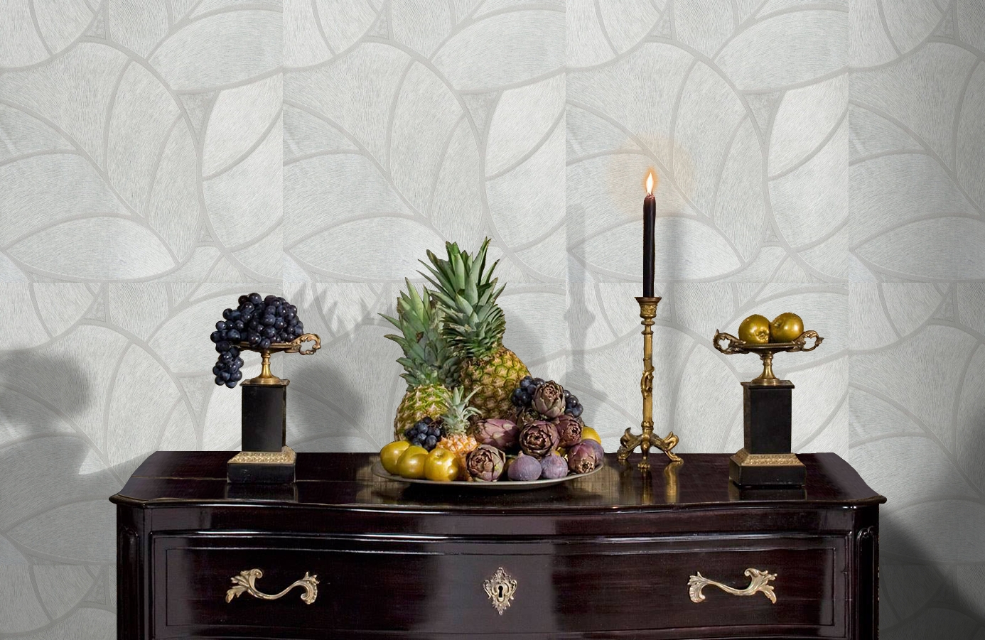 Обои 1050-11 фото в интерьере гостиной