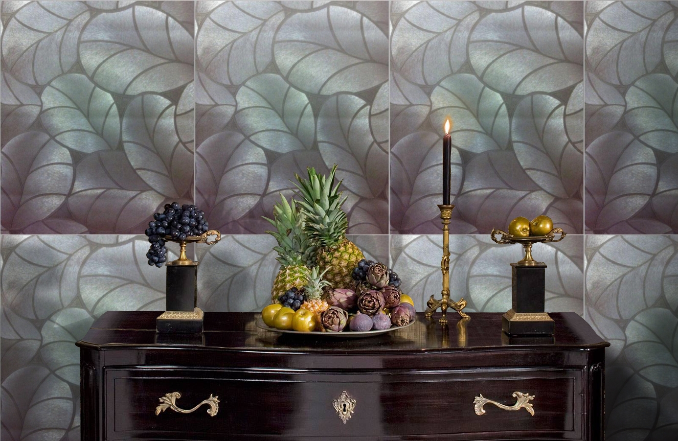 Обои 1050-12 фото в интерьере гостиной