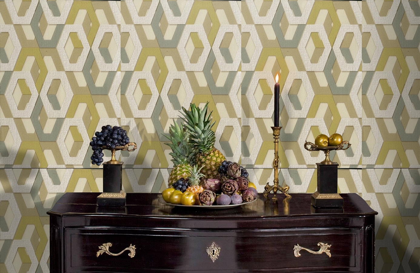 Обои 1137-05 фото в интерьере гостиной