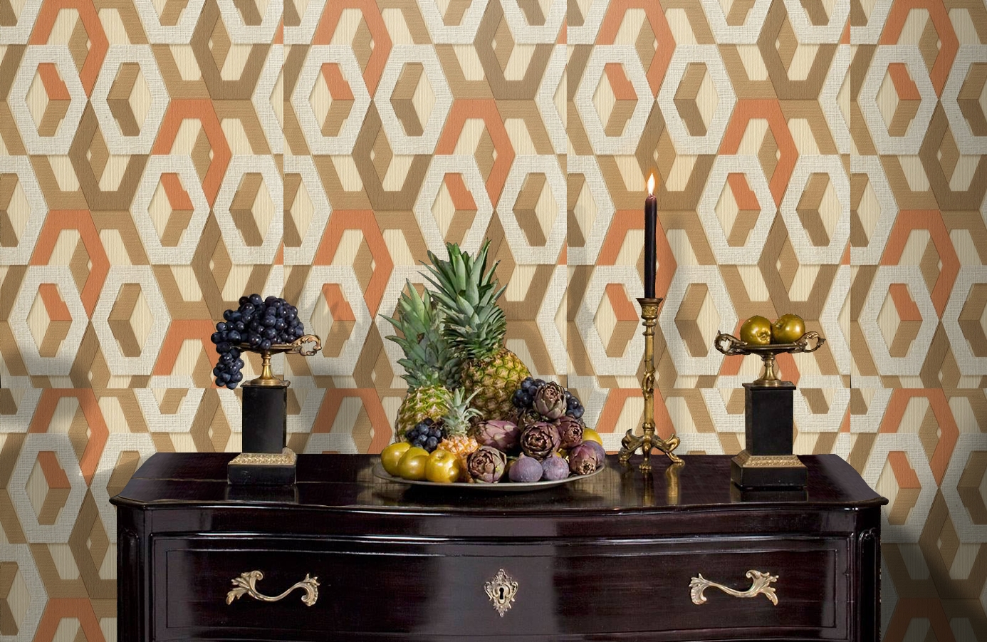 Обои 1137-06 фото в интерьере гостиной