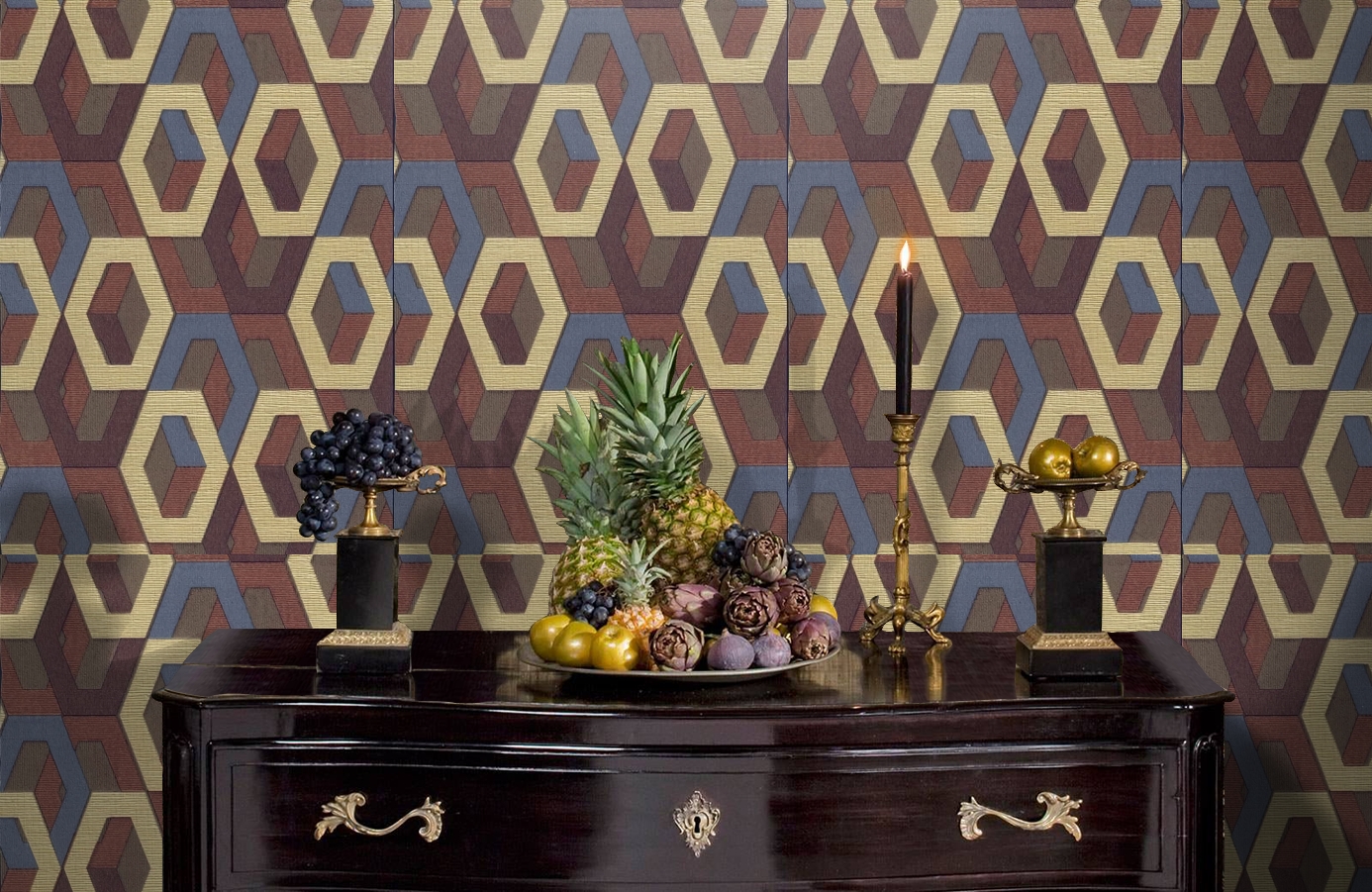 Обои 1137-07 фото в интерьере гостиной