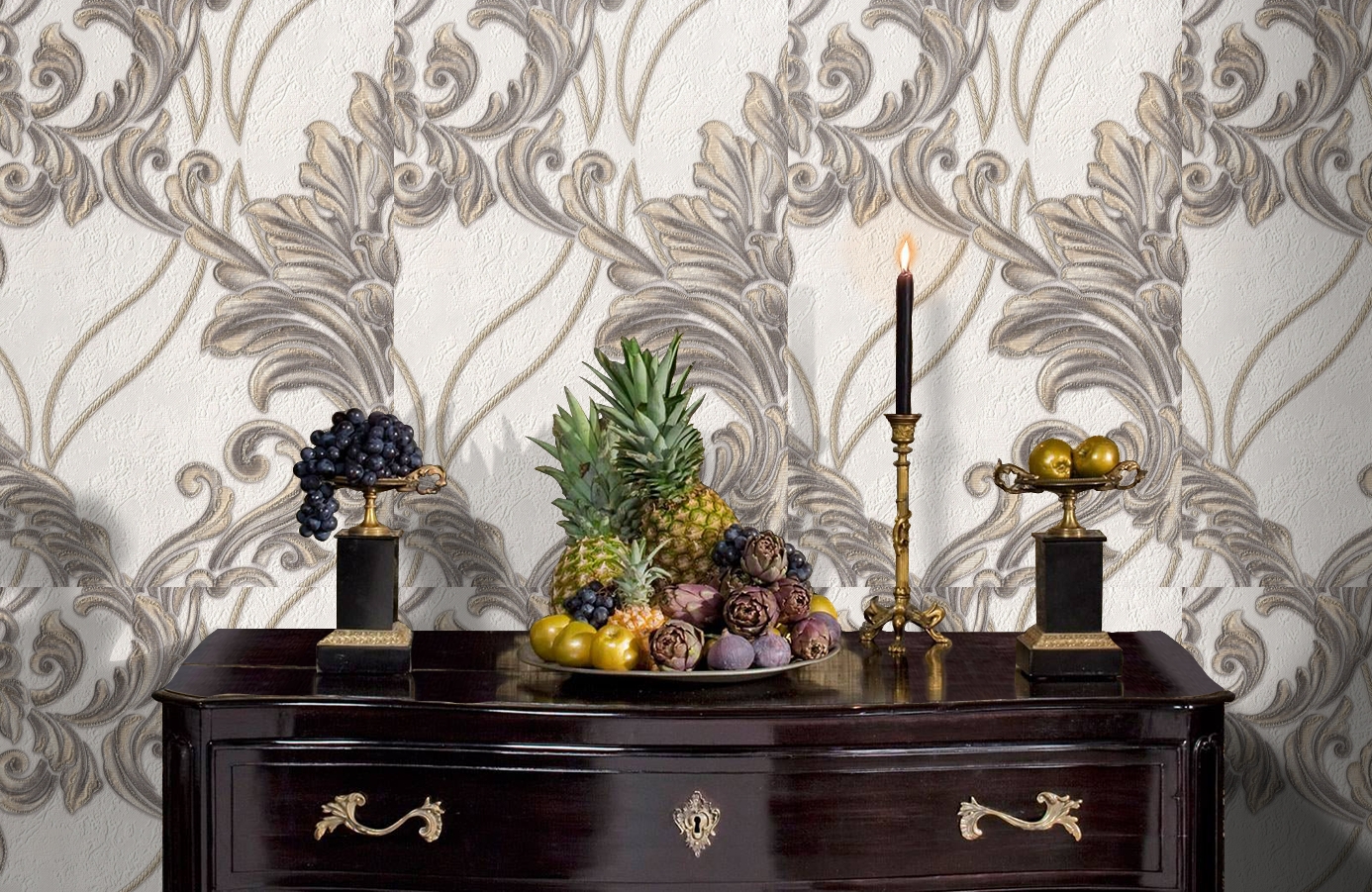 Обои 1153-17 фото в интерьере гостиной