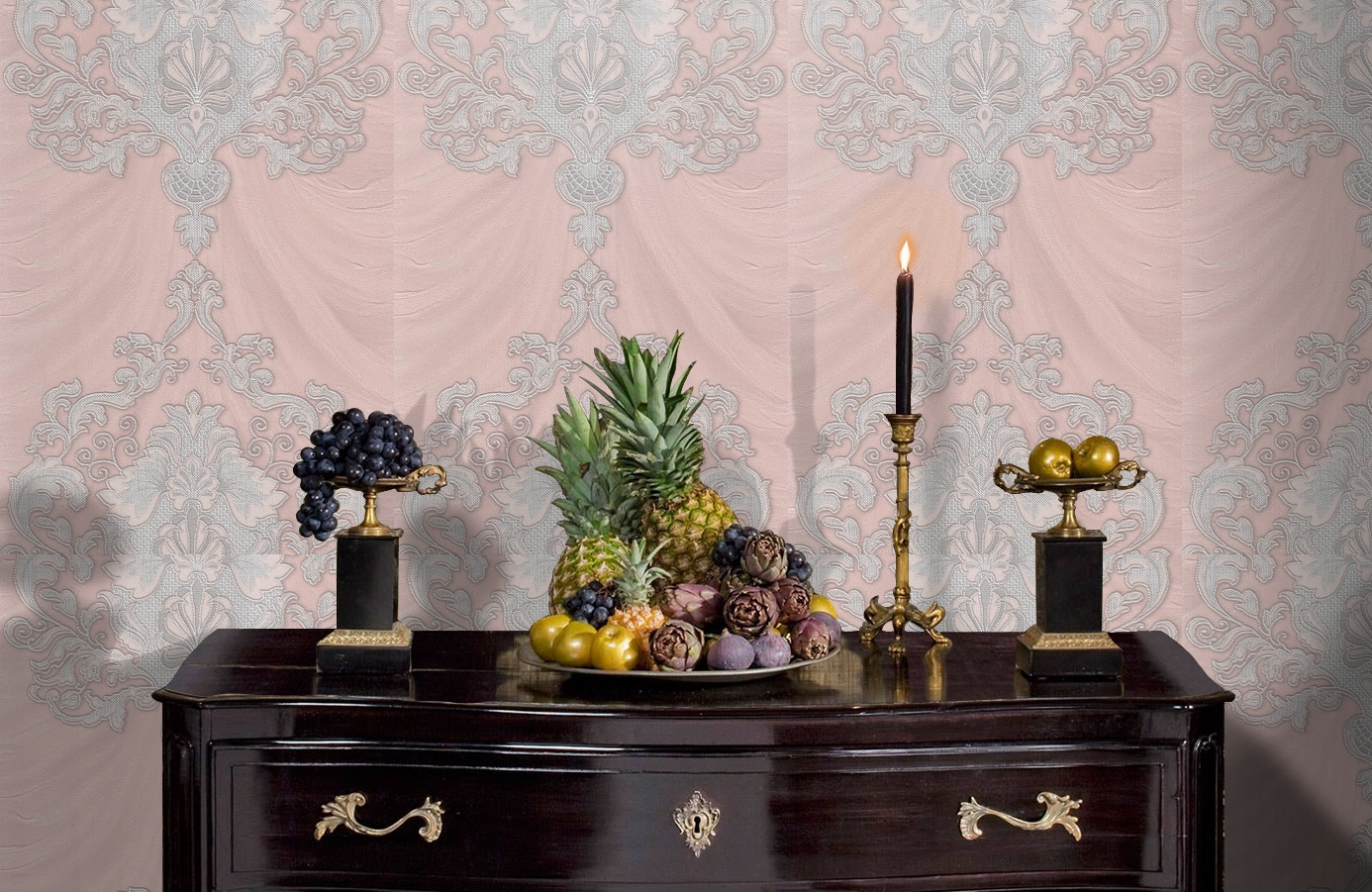 Обои 1157-07 фото в интерьере гостиной