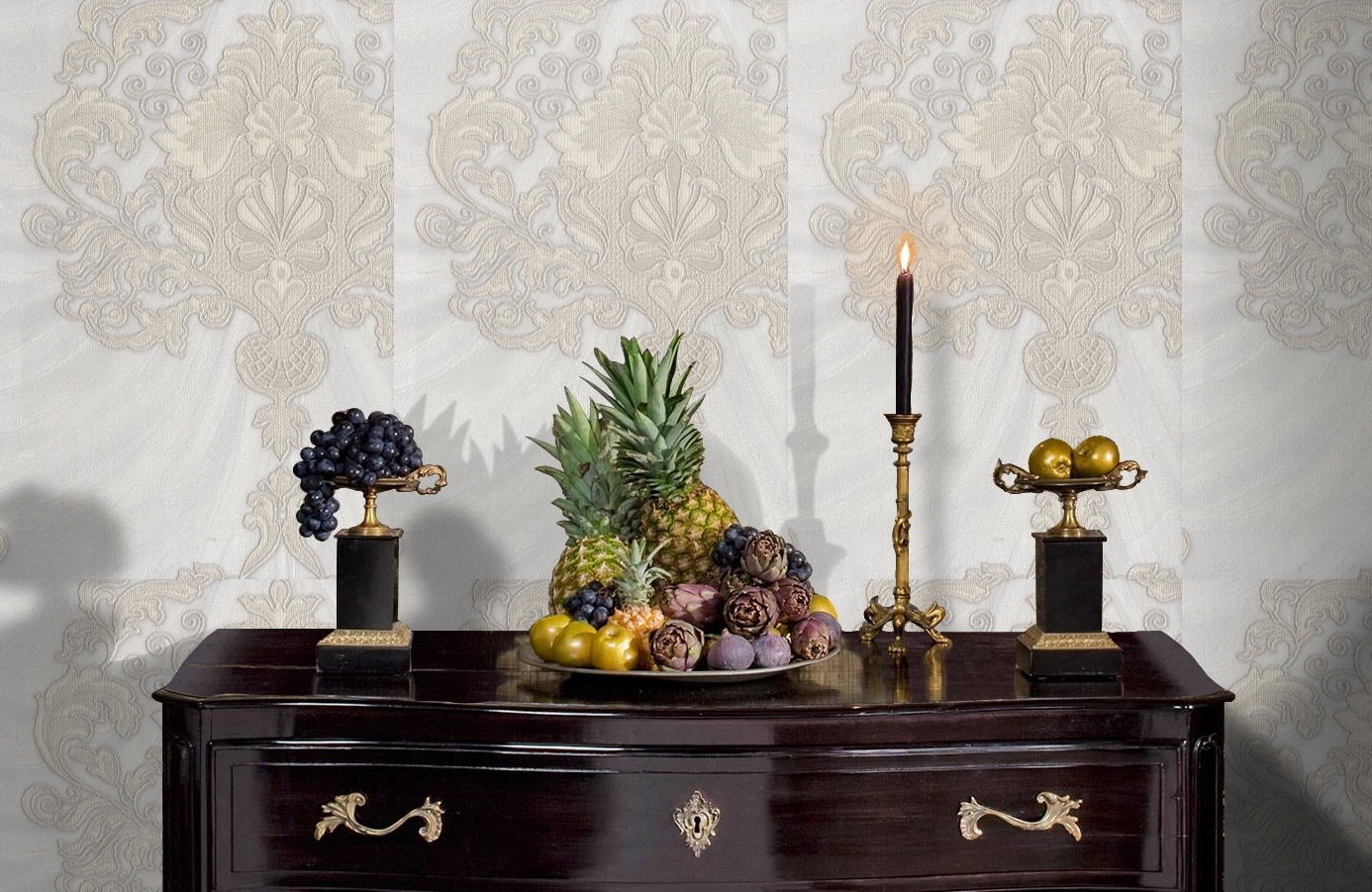 Обои 1157-11 фото в интерьере гостиной