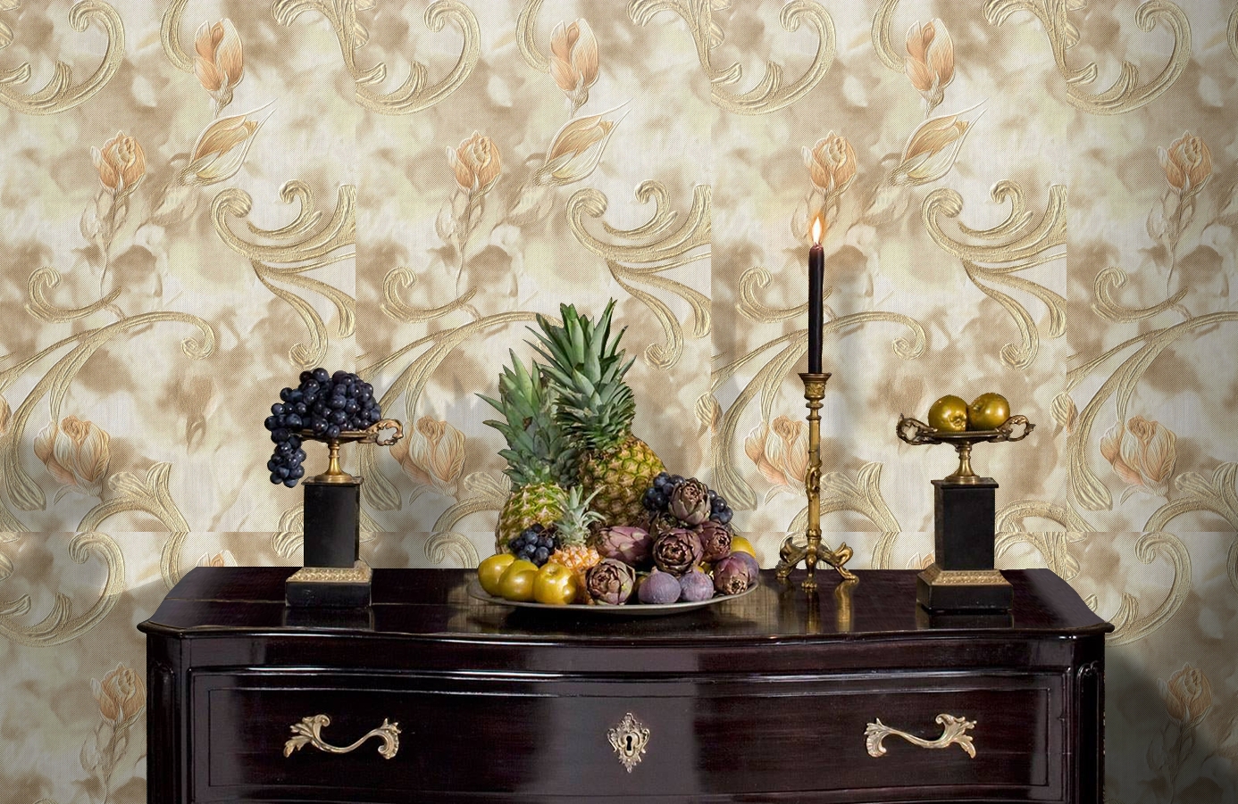 Обои 1159-01 фото в интерьере гостиной Обои 1159-01 фото в интерьере гостиной