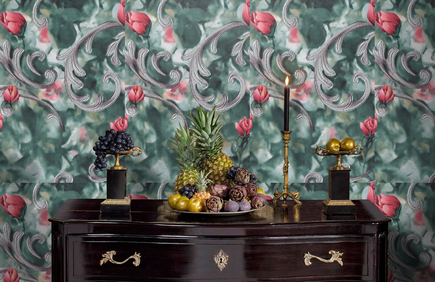 Обои 1159-09 фото в интерьере гостиной Обои 1159-09 фото в интерьере гостиной