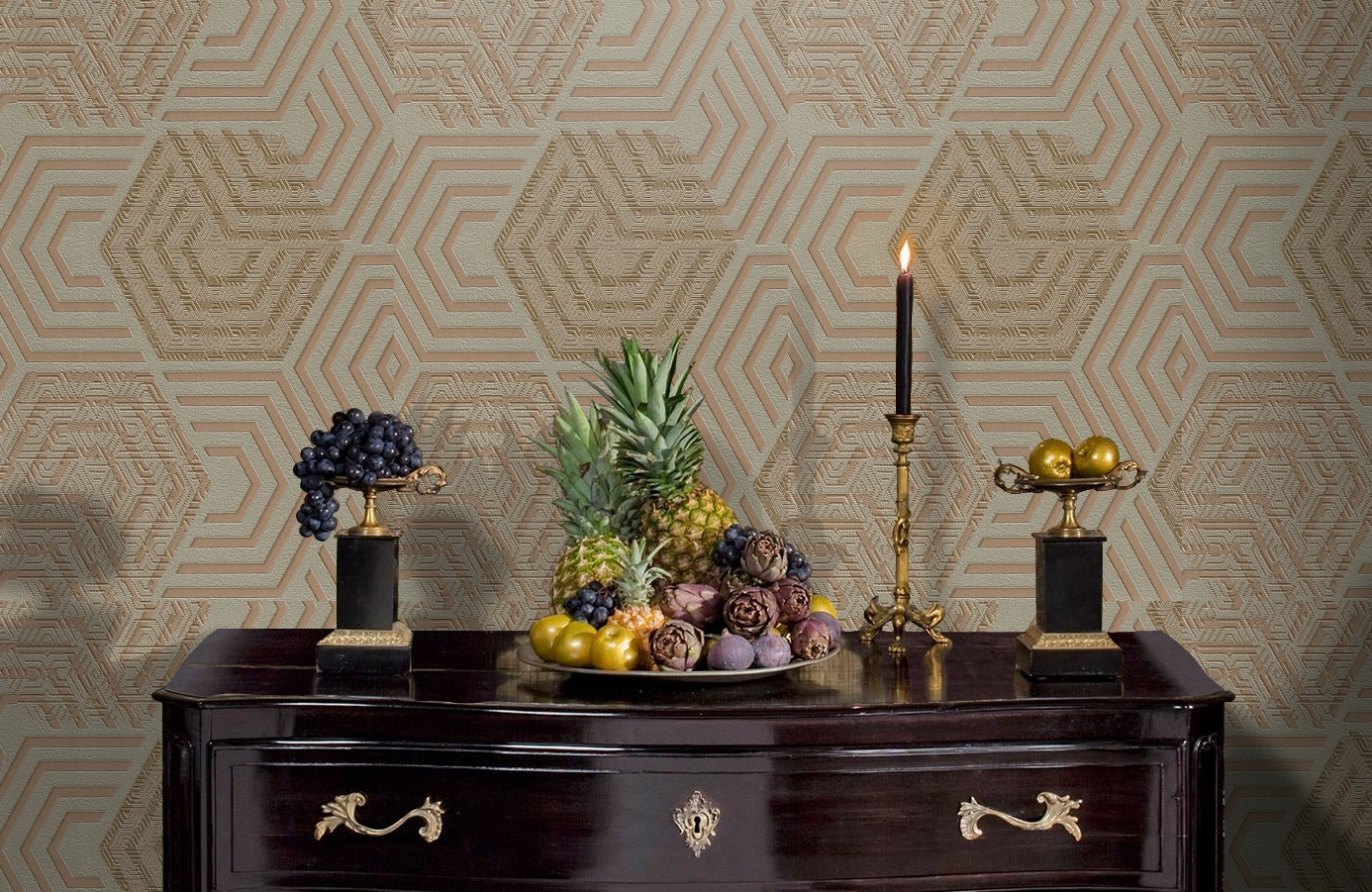 Обои 1161-12 фото в интерьере гостиной