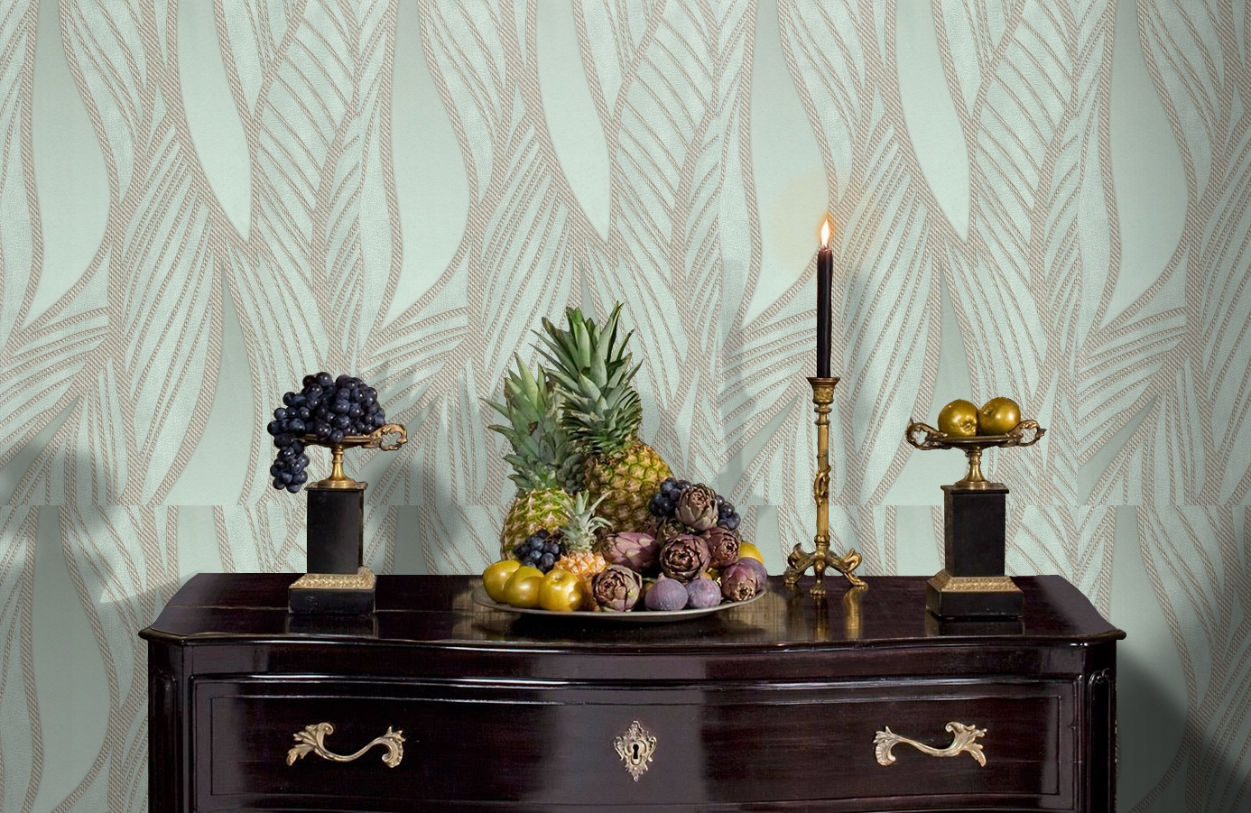 Обои 1163-04 фото в интерьере гостиной