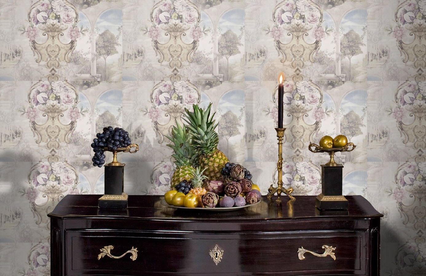 Обои 4035-5 фото в интерьере гостиной