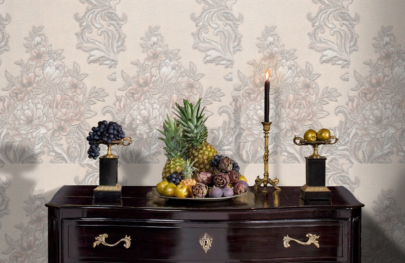 Обои 4534-3 фото в интерьере гостиной