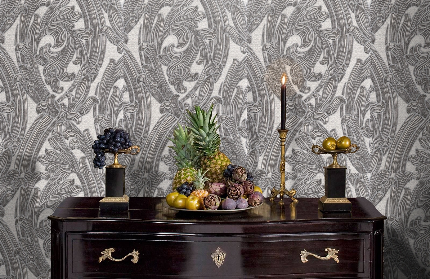 Обои 4558-4 фото в интерьере гостиной