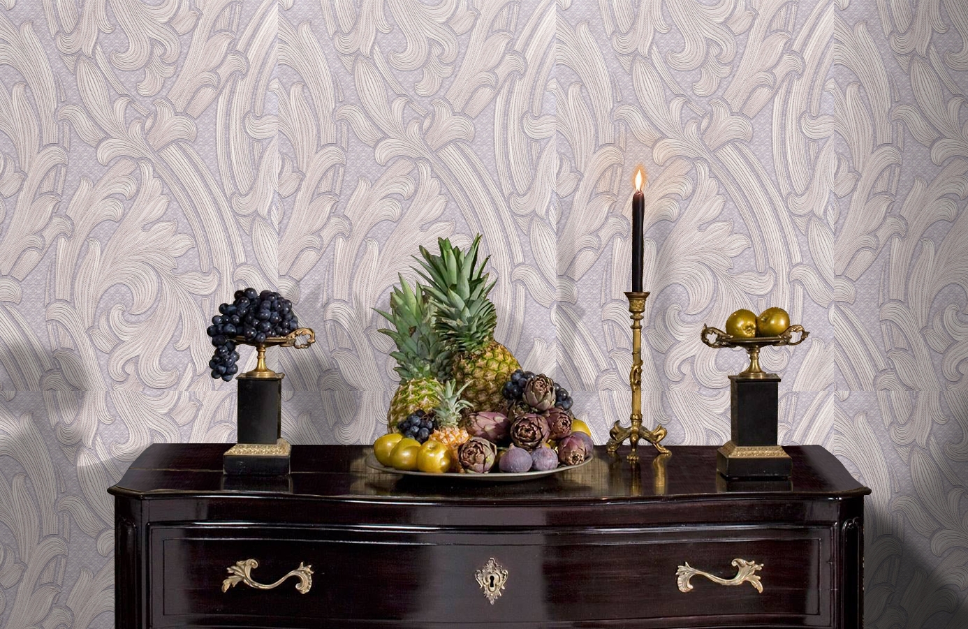 Обои 4558-5 фото в интерьере гостиной