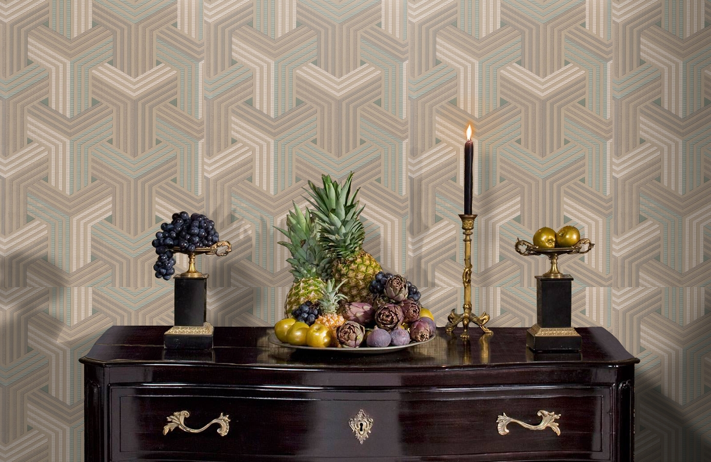 Обои 6005-04 фото в интерьере гостиной