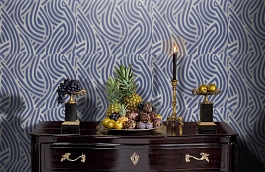 Обои 7015-20 фото в интерьере гостиной превью