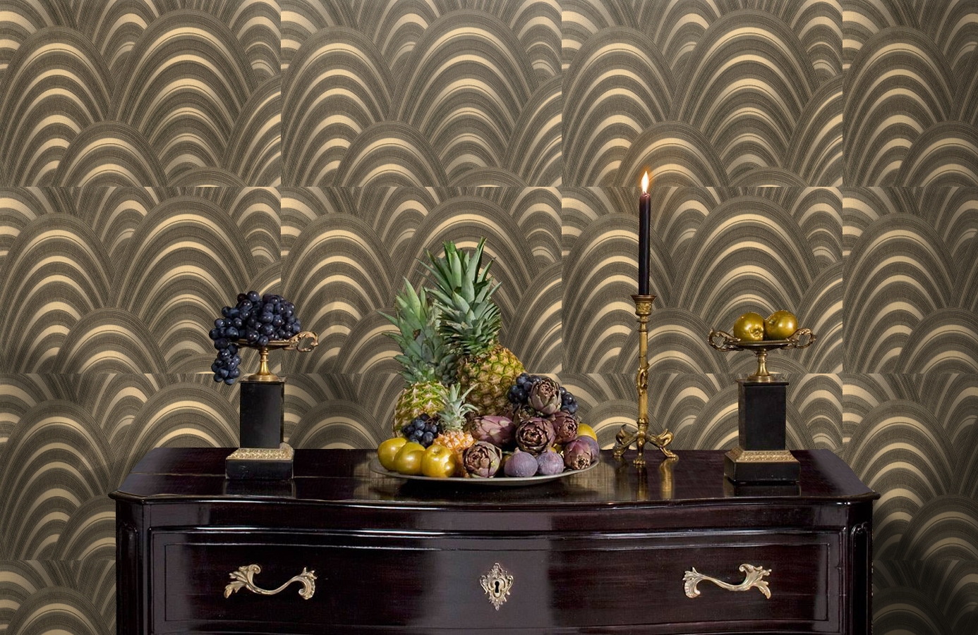 Обои 7028-12 фото в интерьере гостиной