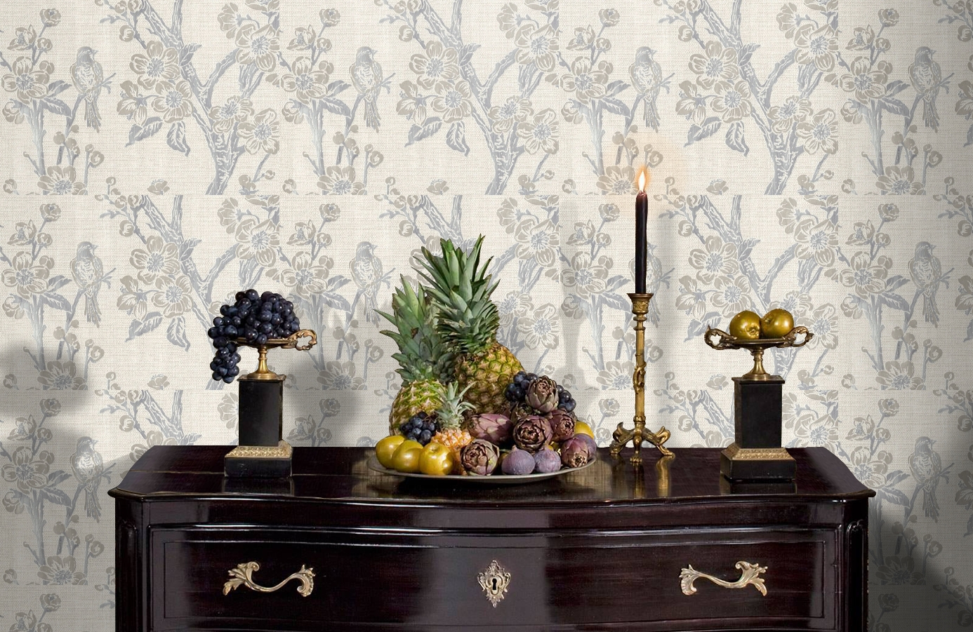 Обои 7049-00 фото в интерьере гостиной