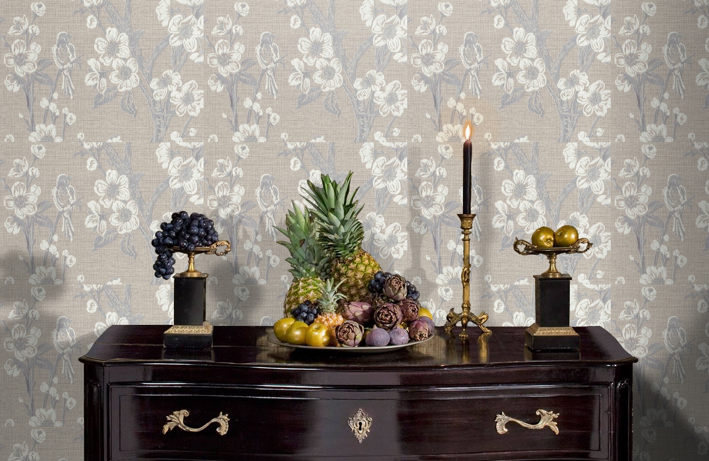 Обои 7049-01 фото в интерьере гостиной