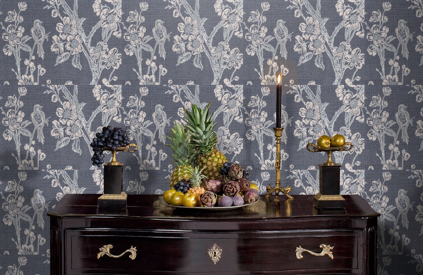 Обои 7049-20 фото в интерьере гостиной