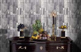 Обои 7062-11 фото в интерьере гостиной превью