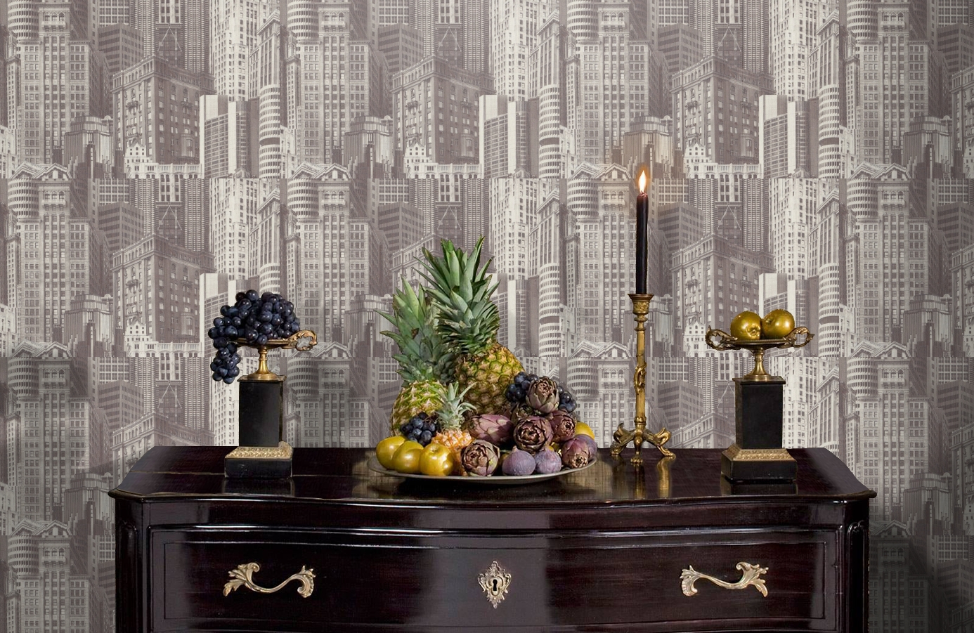 Обои 7062-18 фото в интерьере гостиной