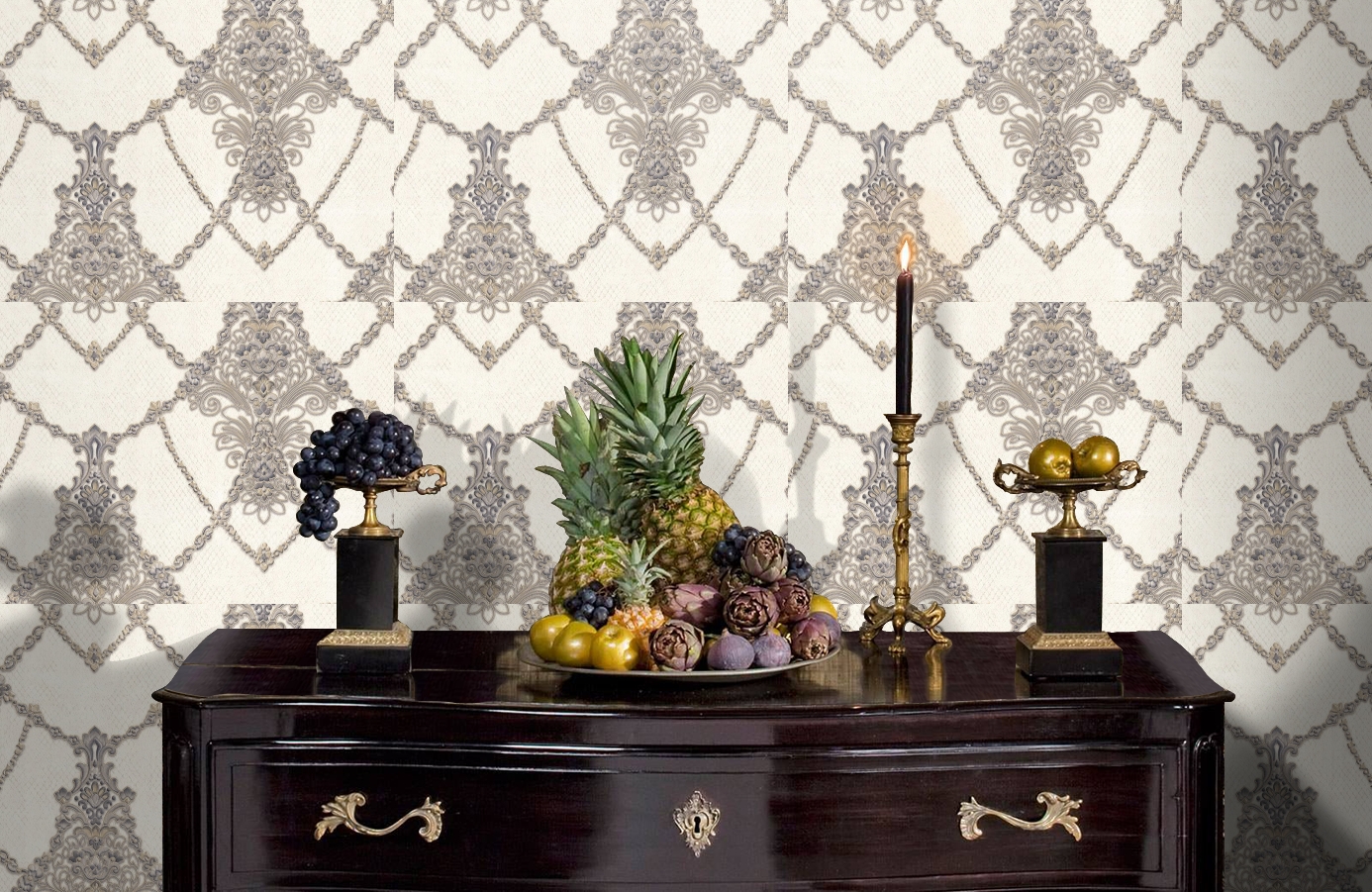 Обои 7064-11 фото в интерьере гостиной