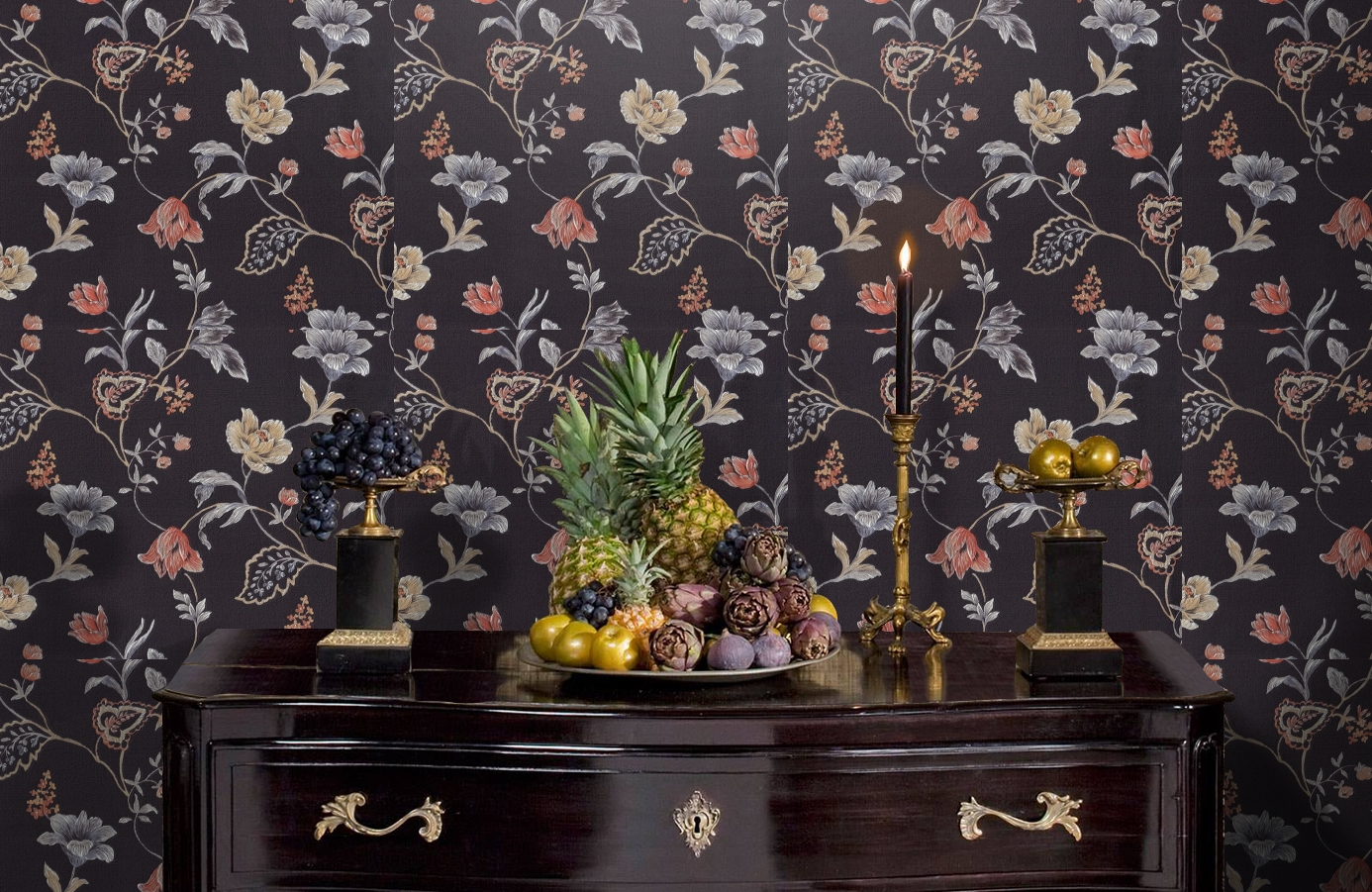 Обои 7080-20 фото в интерьере гостиной