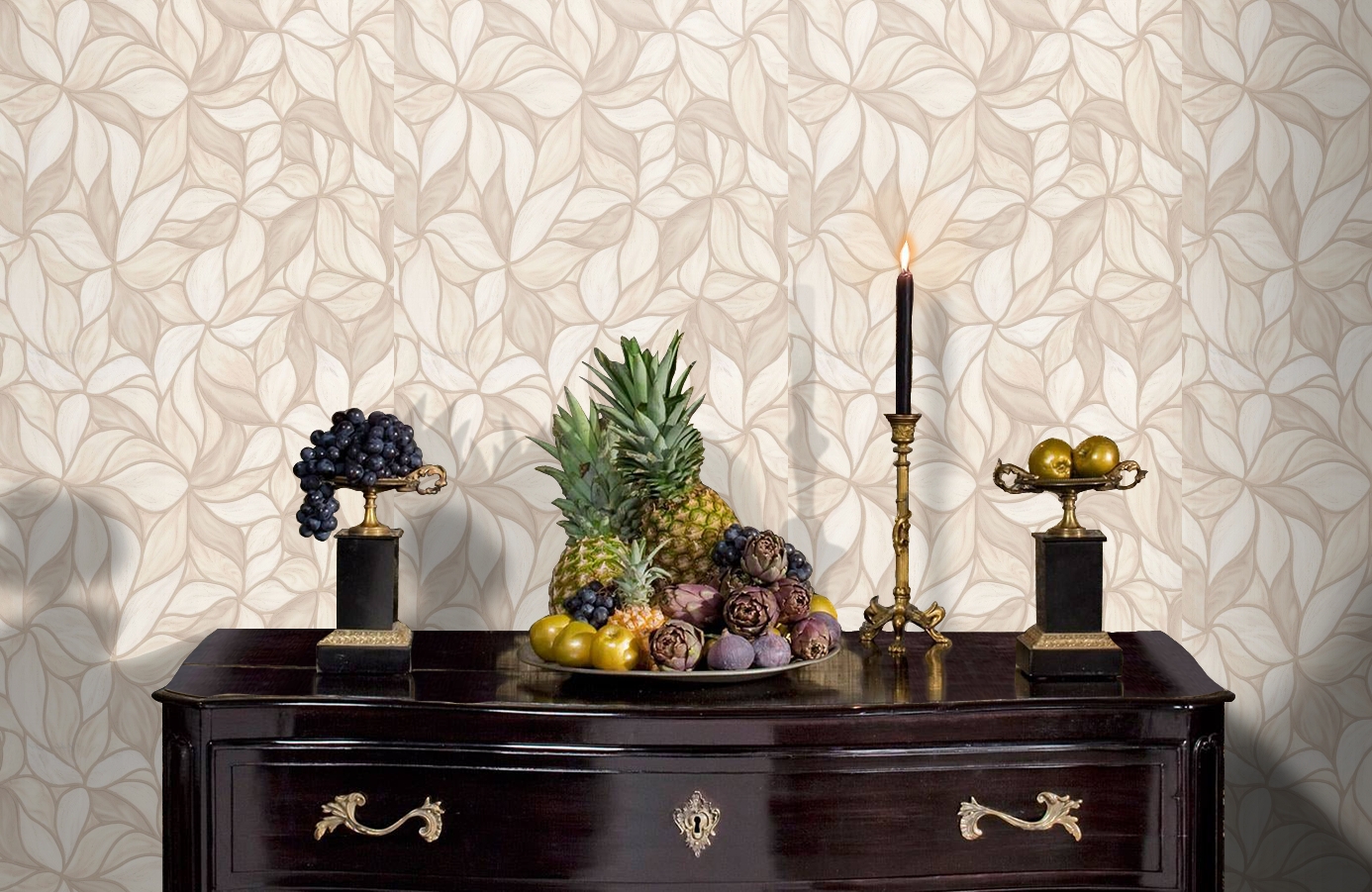 Обои 7144-01 фото в интерьере гостиной