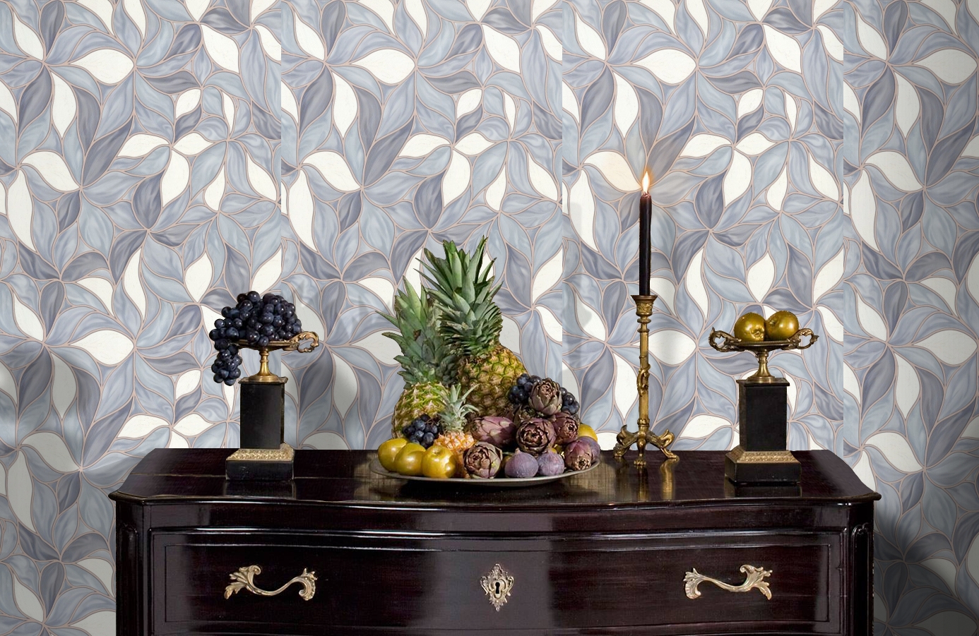 Обои 7144-03 фото в интерьере гостиной