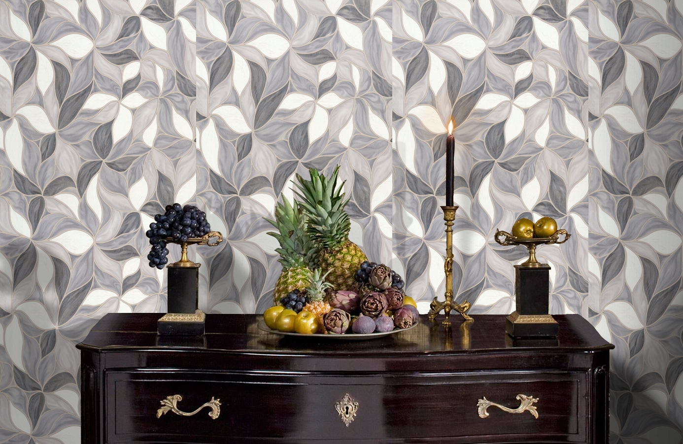 Обои 7144-23 фото в интерьере гостиной