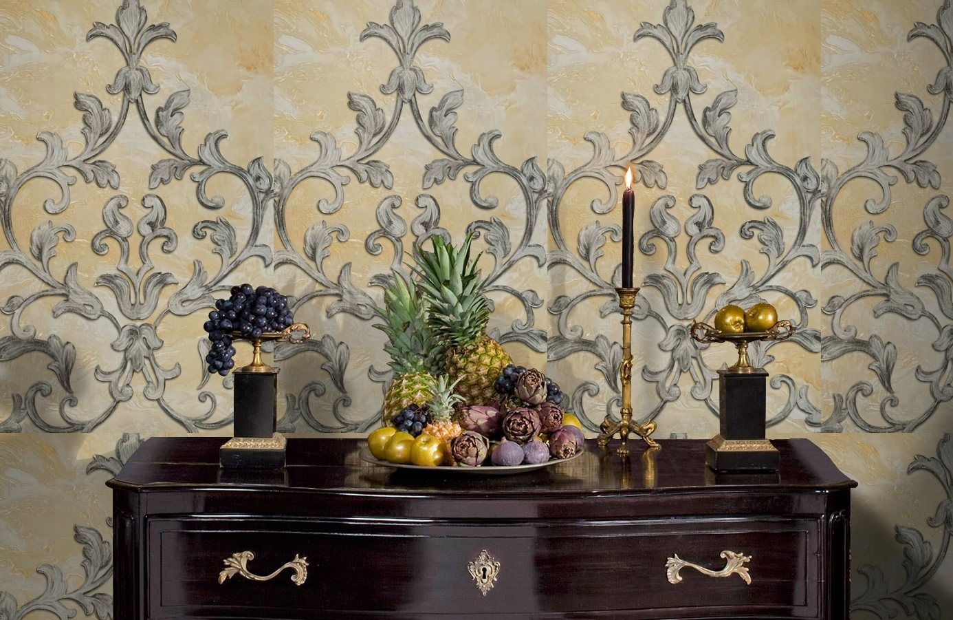 Обои 71507 фото в интерьере гостиной