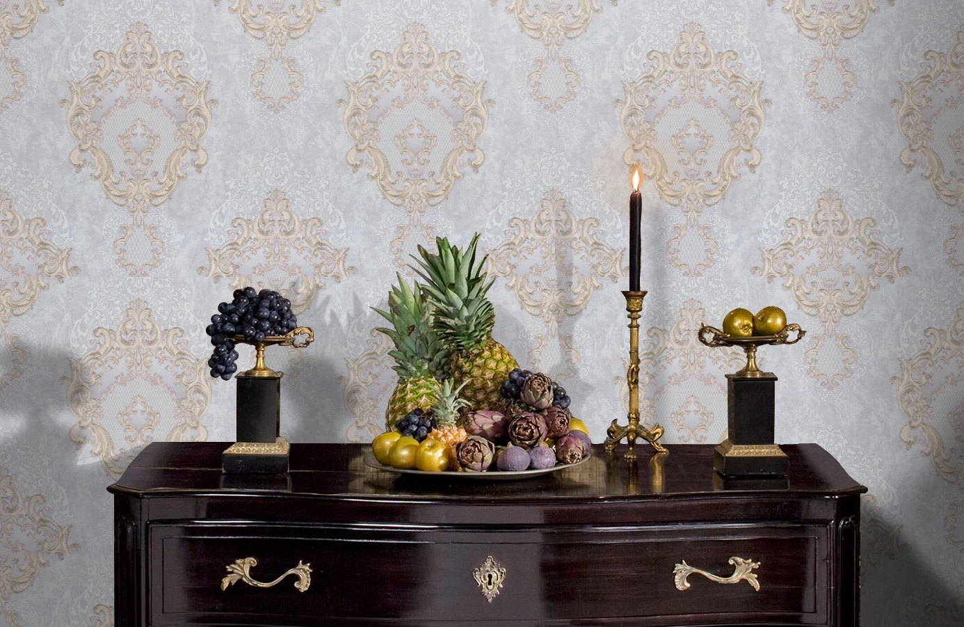 Обои 7155-24 фото в интерьере гостиной