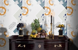 Обои E-D-007A фото в интерьере гостиной превью