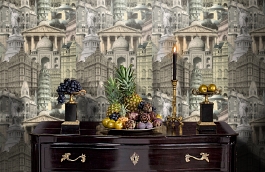 Обои 240211 фото в интерьере гостиной превью