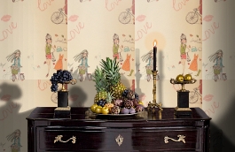 Обои 240422 фото в интерьере гостиной превью